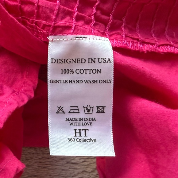 HT360 Collective Ruffle Tie Back Crop Top Smocked Waist Tiered Size XS - Picture 10 of 11